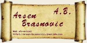 Arsen Brašnović vizit kartica
